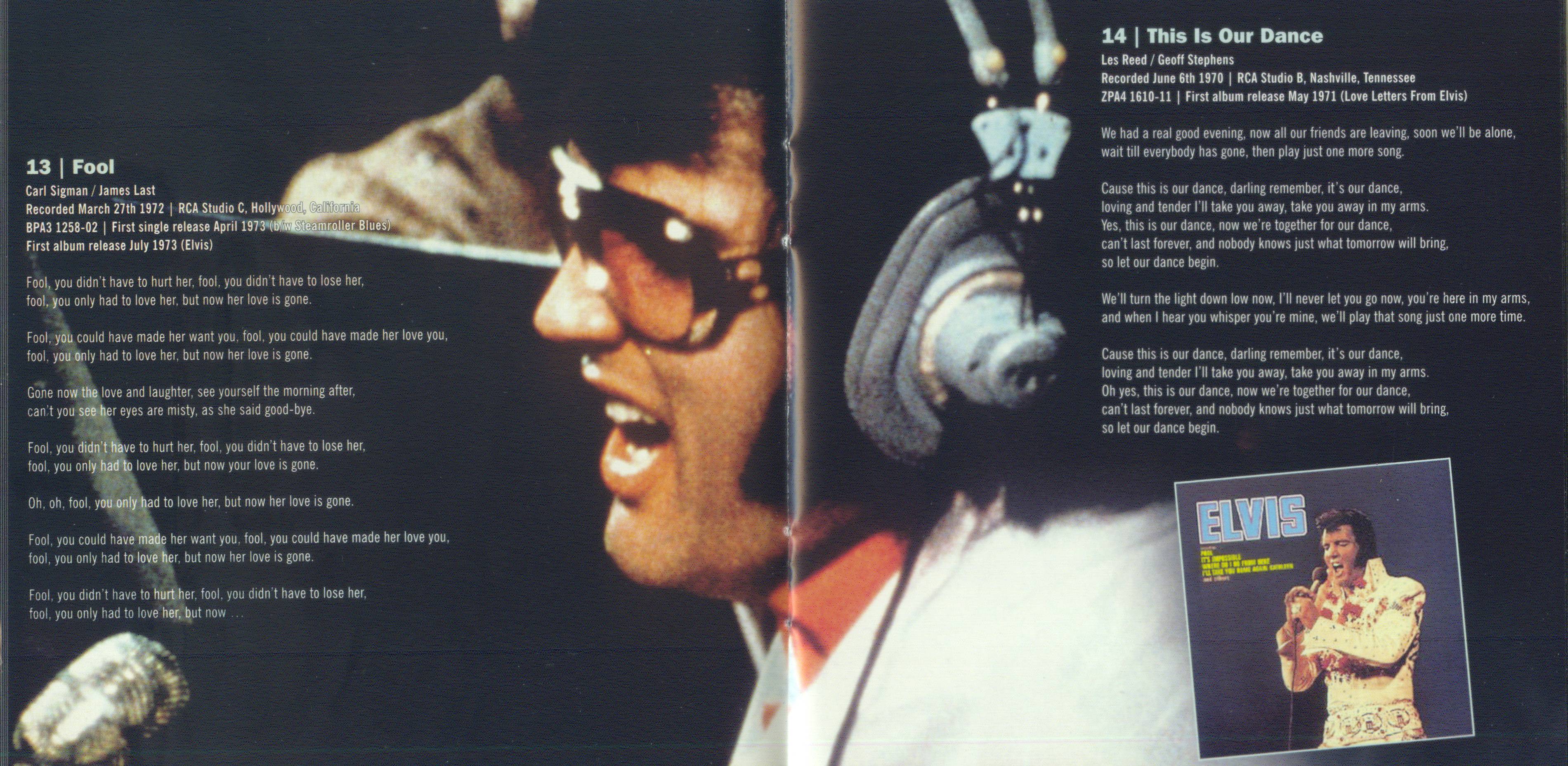 Elvis Presley The Joan Deary Tapes : Booklet 6